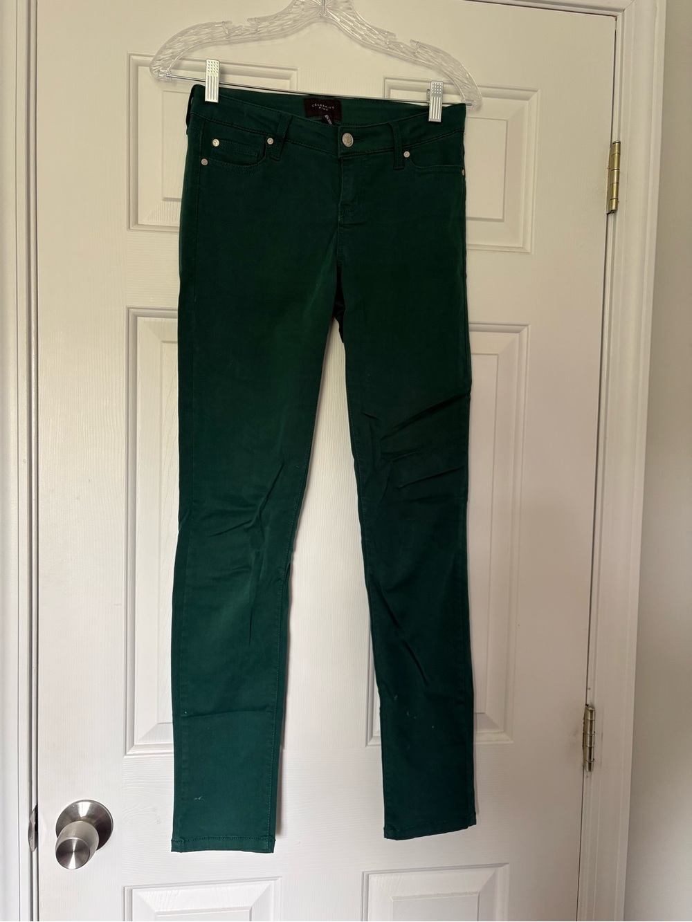 Celebrity Pink Dark Green Skinny Pants